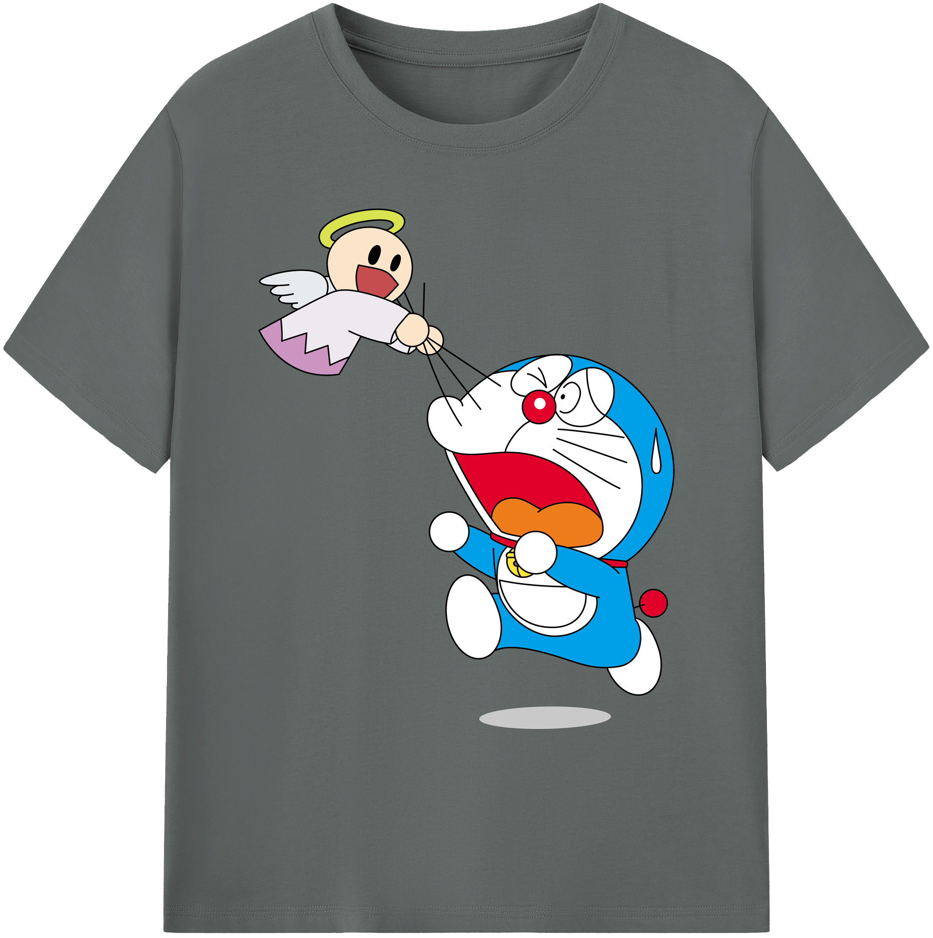 （画像用） ドラえもん Doraemon 綿100％ メンズ半袖Tシャツ｜肌触りやわらか＆通気性